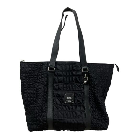 Henri Bendel Handbags - Henri Bendel Jetsetter Tote Black Quilted Nylon Leather Large Preppy Mint